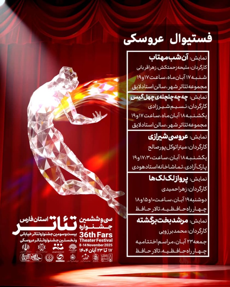 آغاز سی و ششمین جشنواره تئاتر استانی فارس ( با اجراهای تئاتر عروسکی )